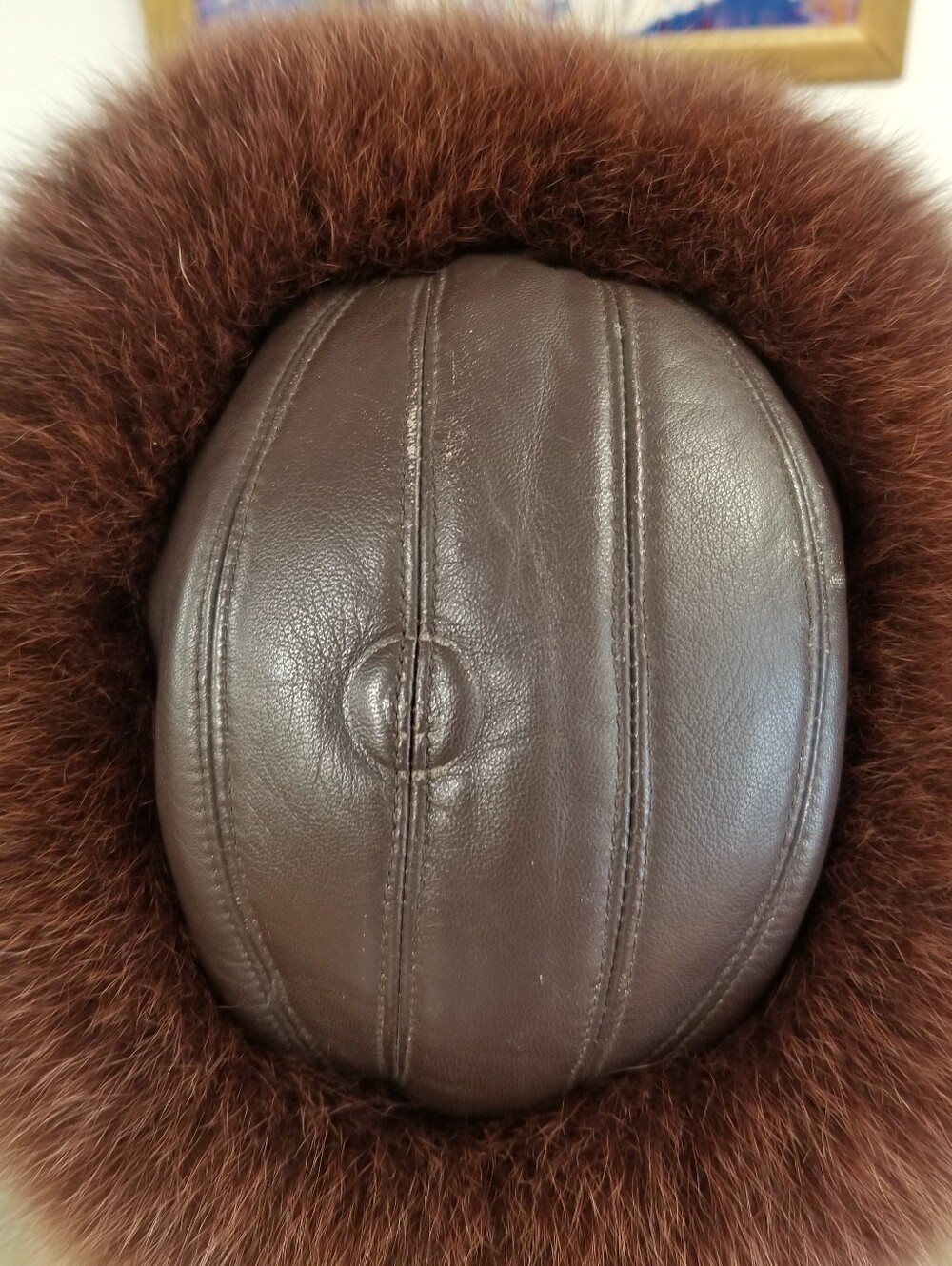 Brown Fox & Leather Hat - Picture 8 of 10